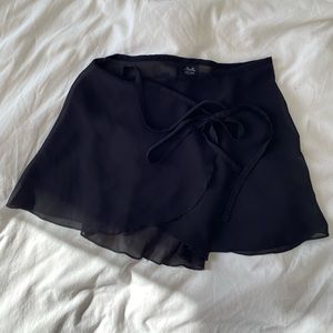 Mirella Ballet Black Wrap Skirt, One Size